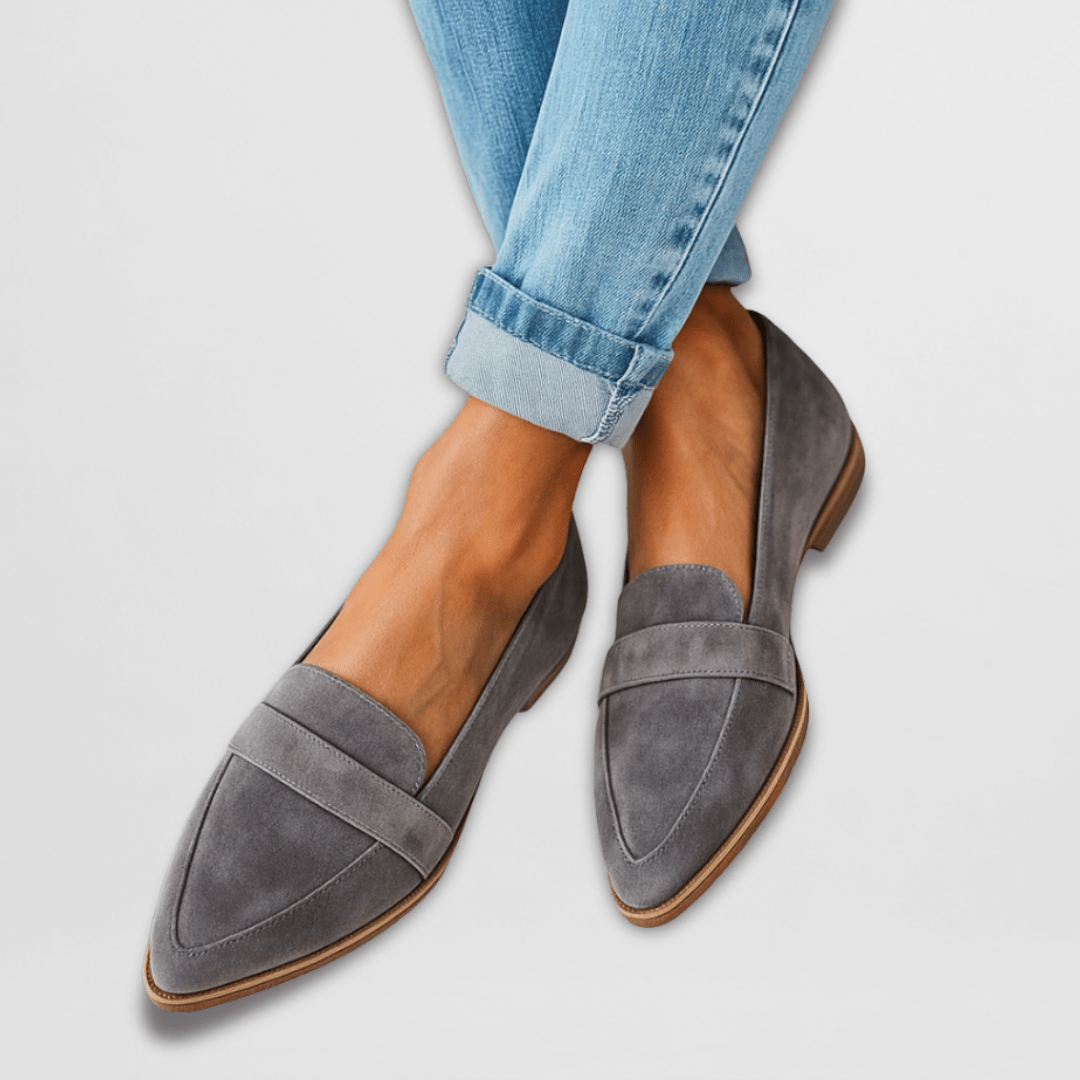 Xanthe suede orthopaedic loafers - side view