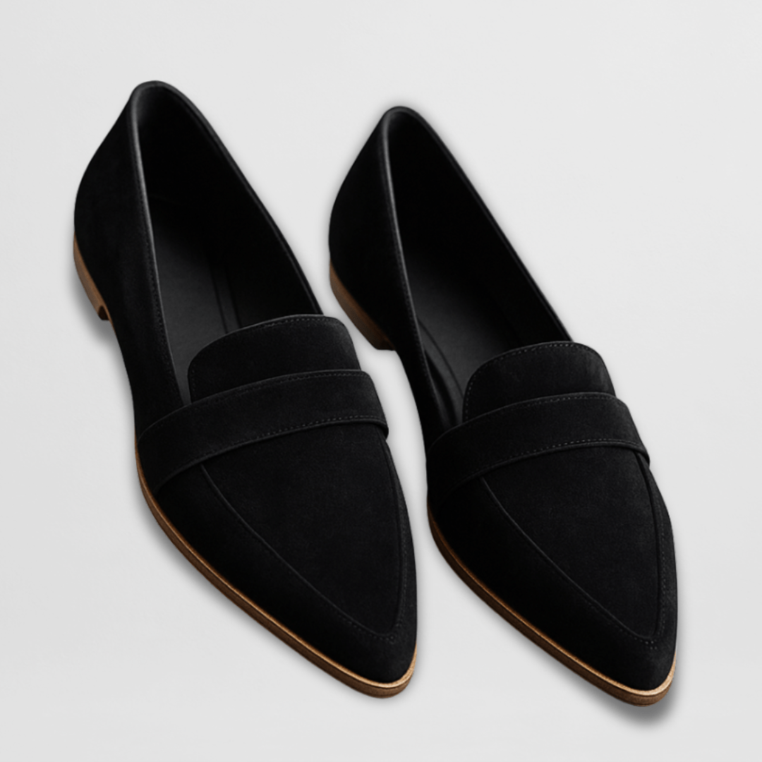 Xanthe suede orthopaedic loafers - back view