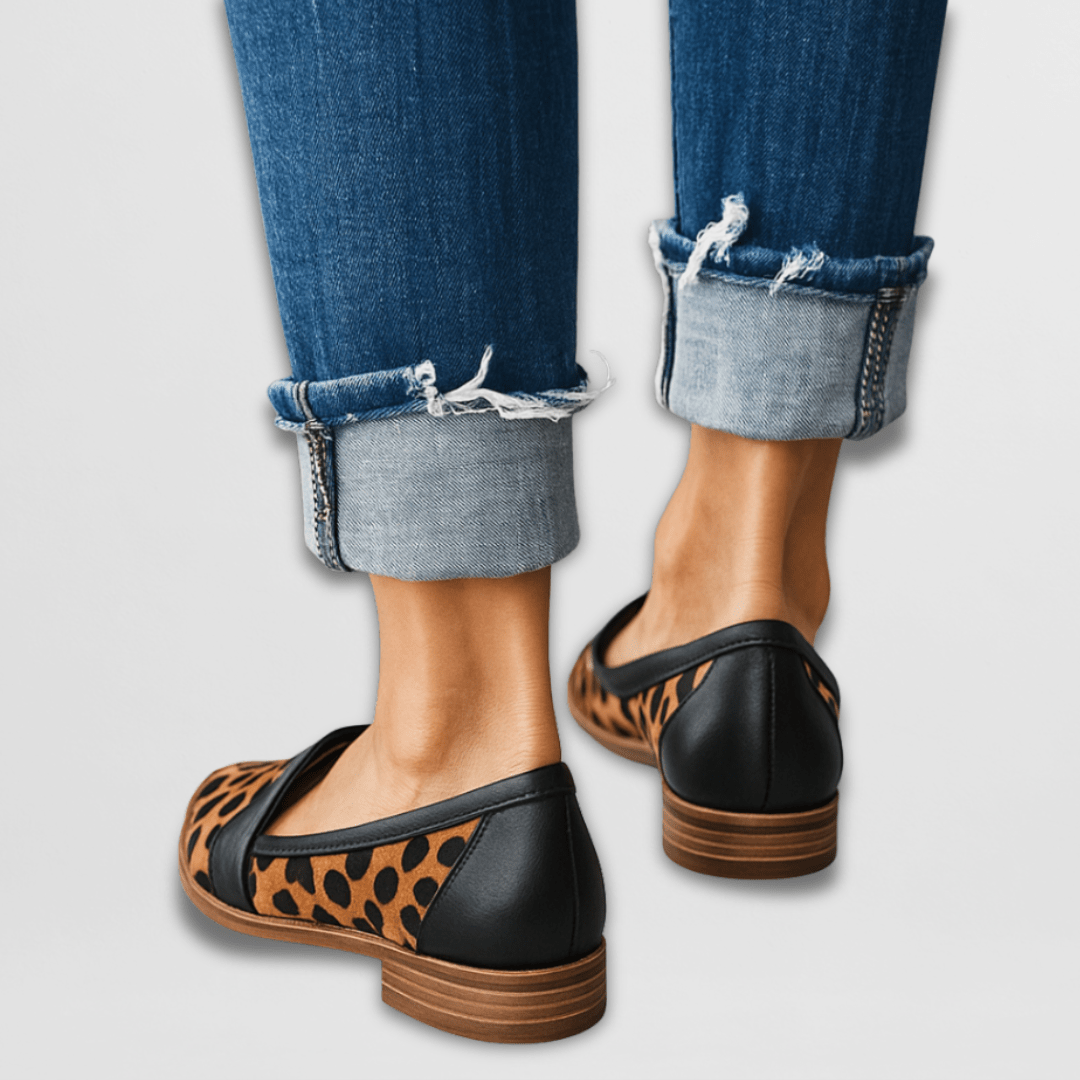 Xanthe suede orthopaedic loafers - styled view