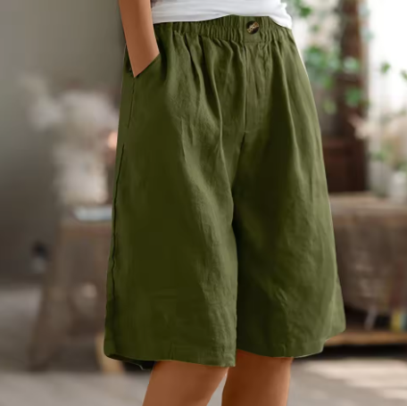 Yolanda classic denim shorts - front view