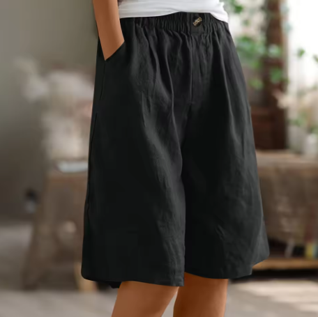 Yolanda classic denim shorts - styled view