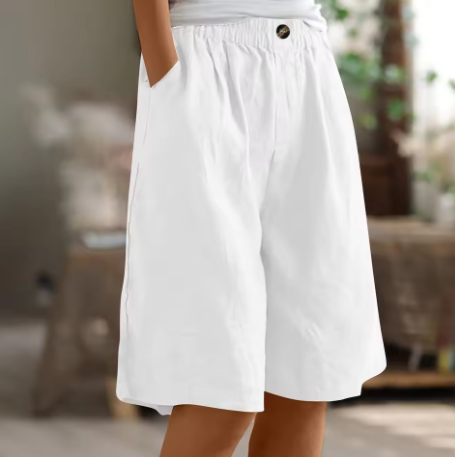 Yolanda classic denim shorts - styled view