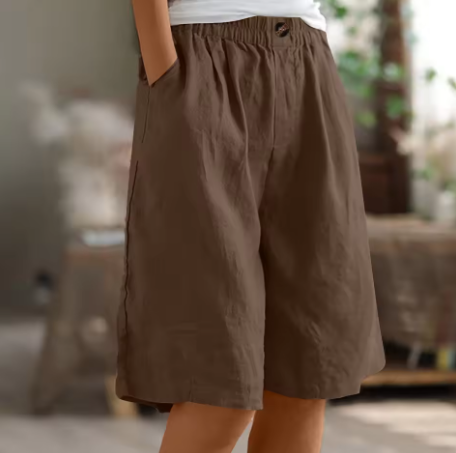 Yolanda classic denim shorts - styled view