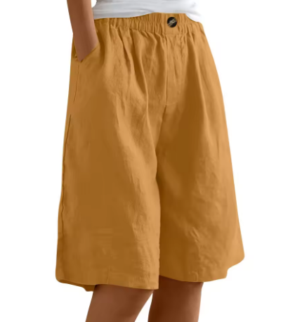 Yolanda classic denim shorts - styled view