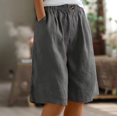 Yolanda classic denim shorts - side view