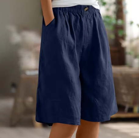 Yolanda classic denim shorts - styled view