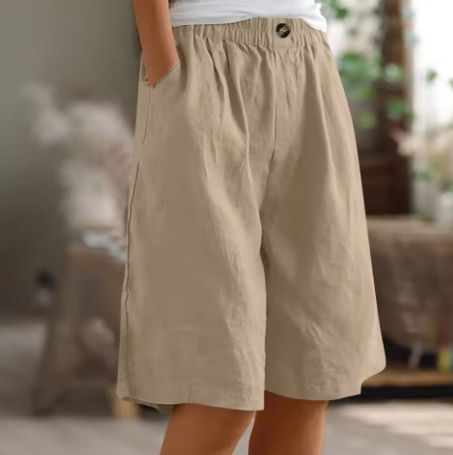 Yolanda classic denim shorts - styled view