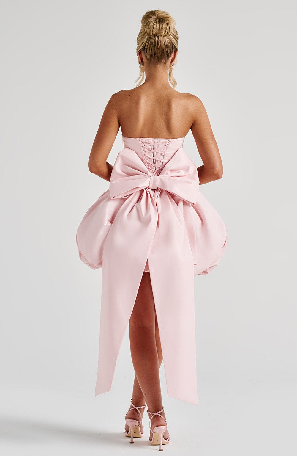 Zoe strapless bubble hem mini dress - full look 1